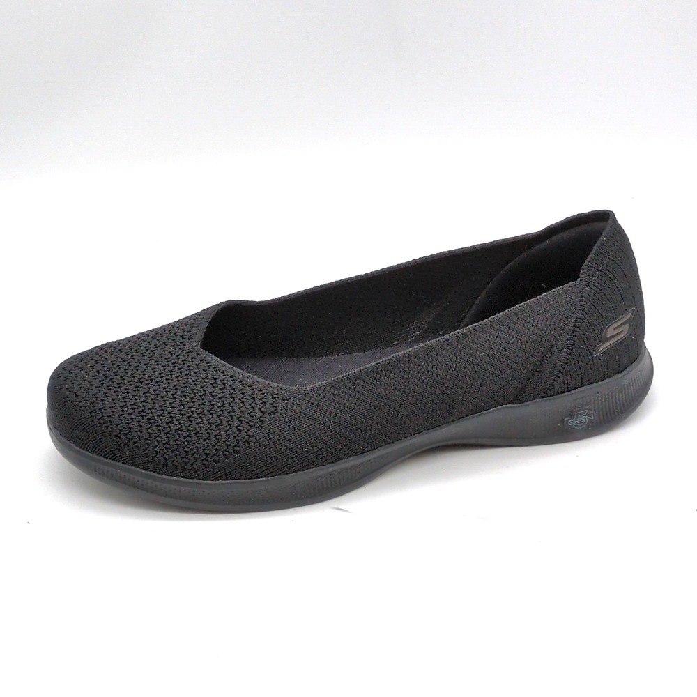 Skechers Shoes Womens Go Step Lite Black 8.5 Loafer Sneakers Goga Mat NEW